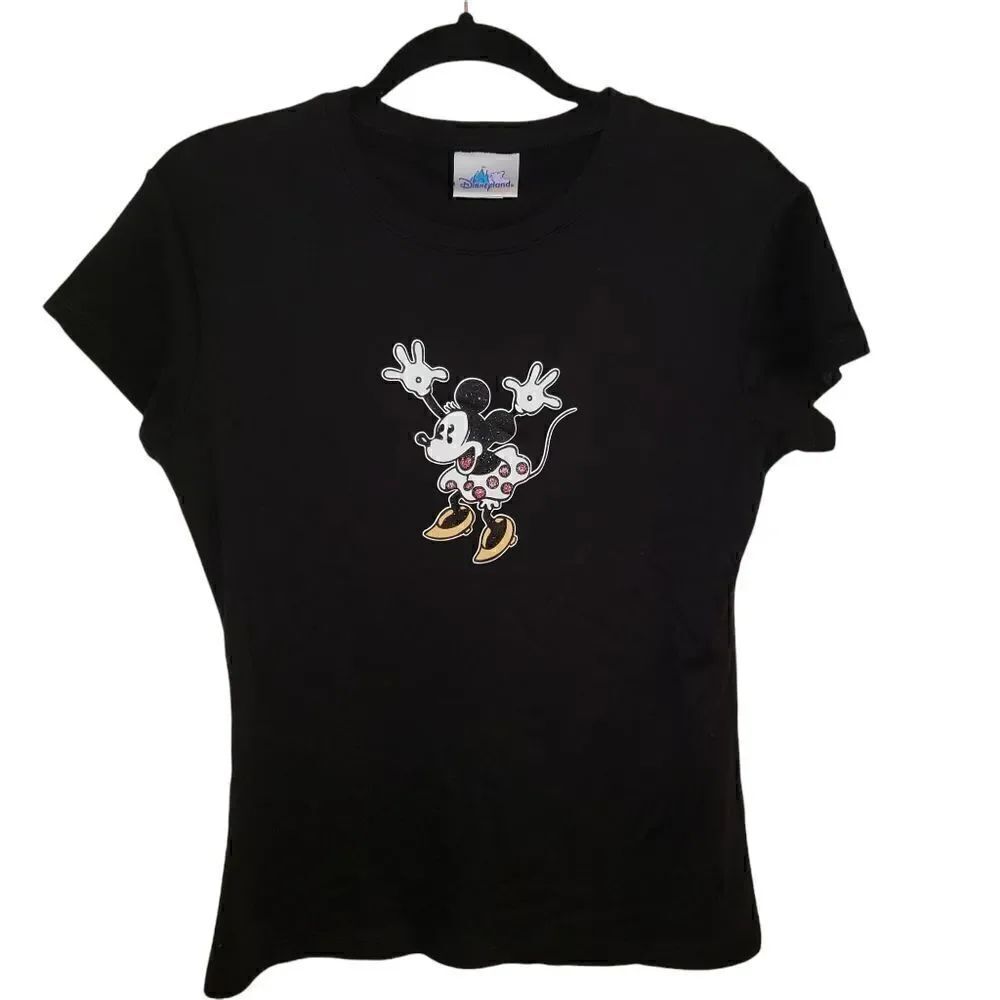 Disney Disneyland Resort Minnie Mouse Graphic Black T-Shirt